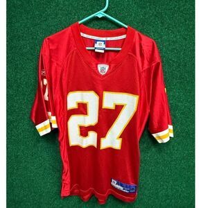 Kansas City Chiefs Jersey #27 Larry Johnson NFL Rbk Equipment Red Size Small